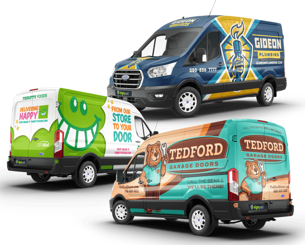 Fleet vehicle wraps by The Sign Pad Victoria BC