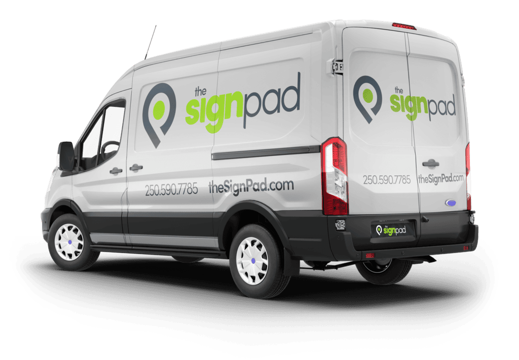 Van decals and lettering by The Sign Pad Victoria BC