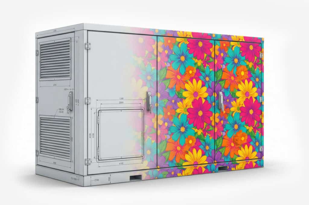 Before and after utility box wrap by The Sign Pad Victoria