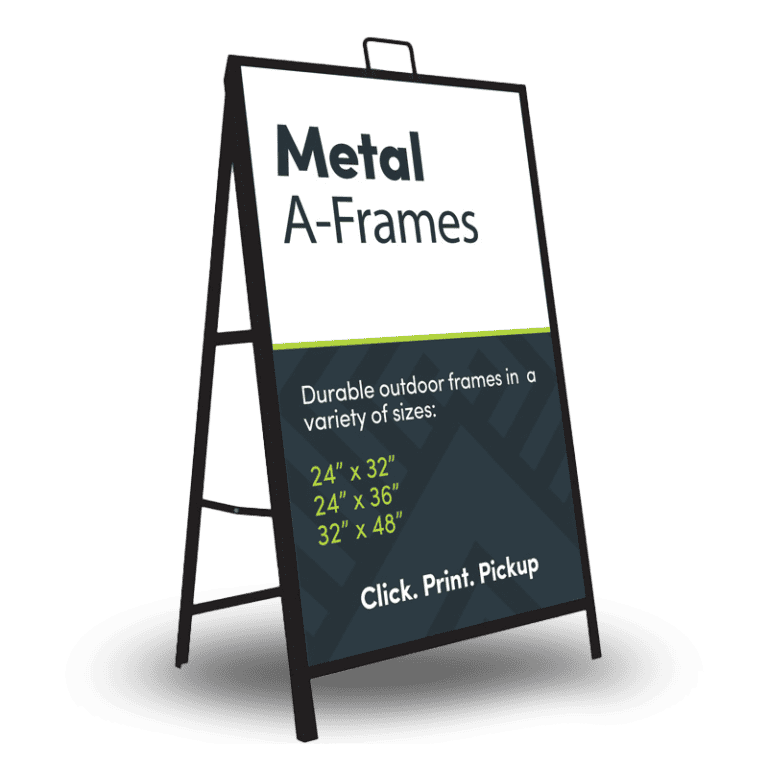 Metal A-frame sign by The Sign Pad Victoria BC