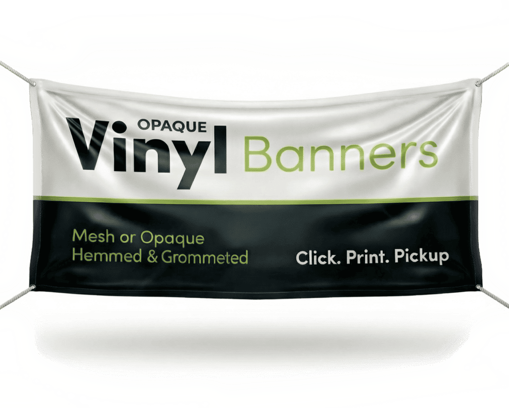 Opaque vinyl banner by The Sign Pad Victoria BC
