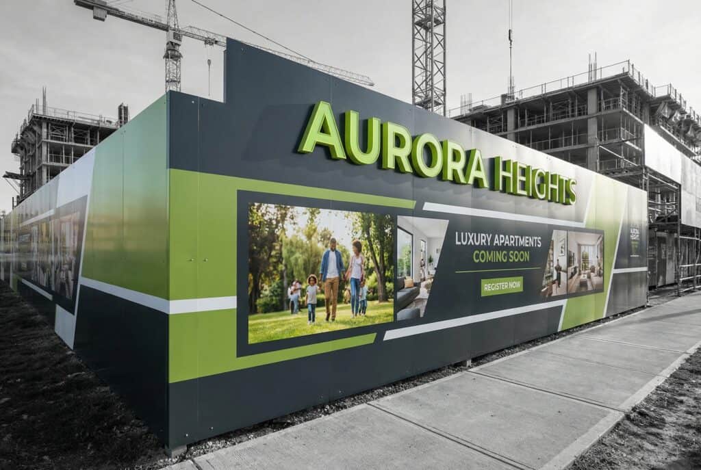 Construction hoarding signage by The Sign Pad Victoria BC