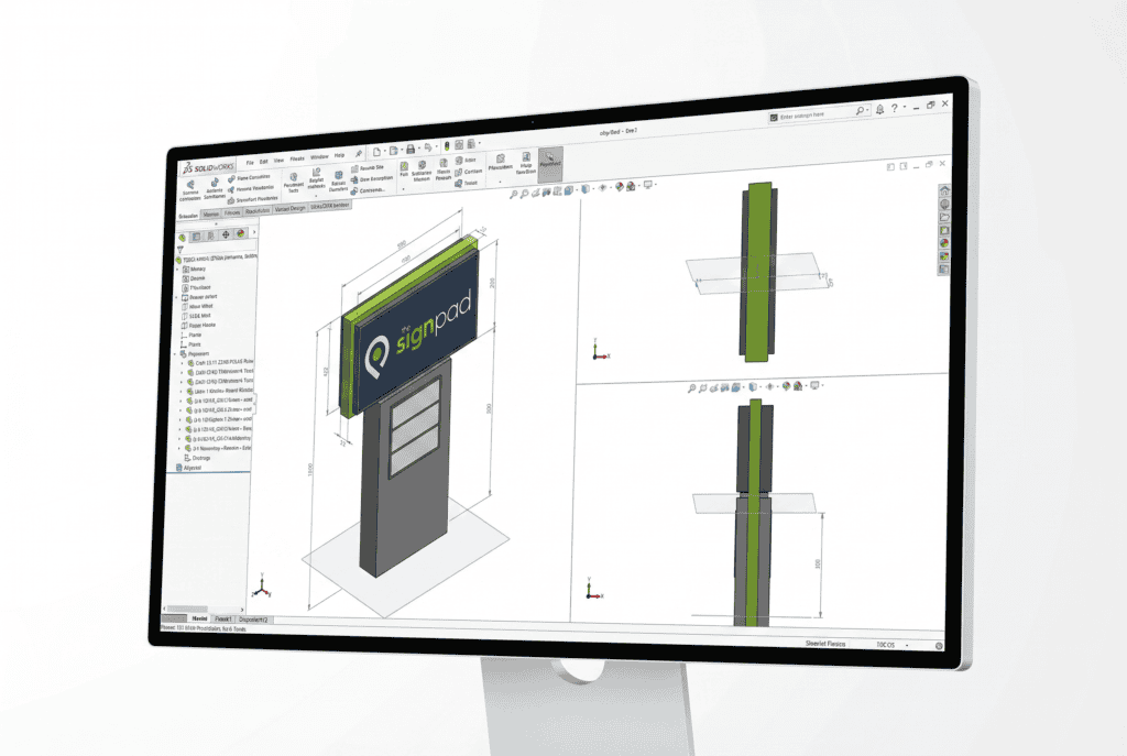 3D model of a sign pad for custom signs and vehicle wraps.
