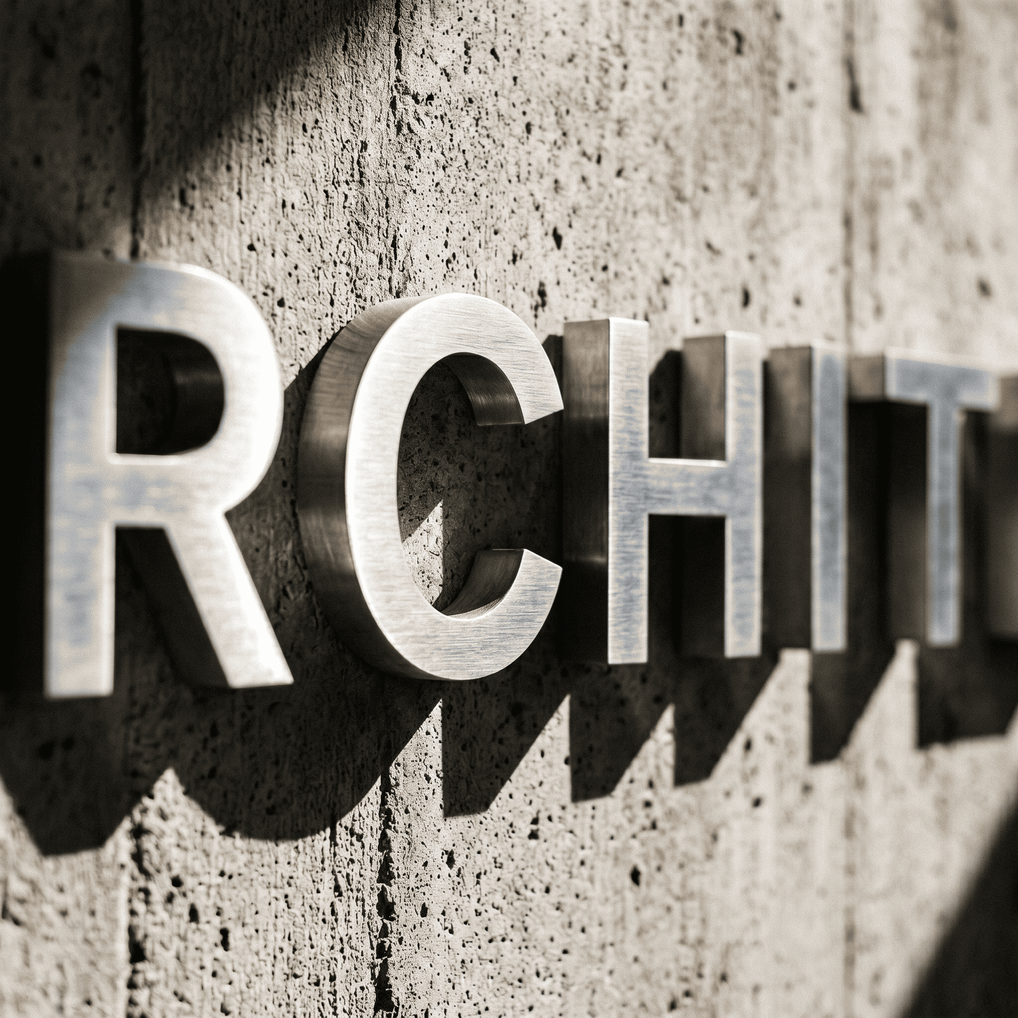 RCHT sign on textured wall.