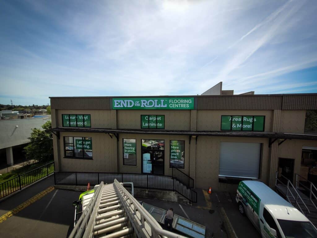 End of Roll Flooring Sign for retail stores and vehicle wraps in Victoria.