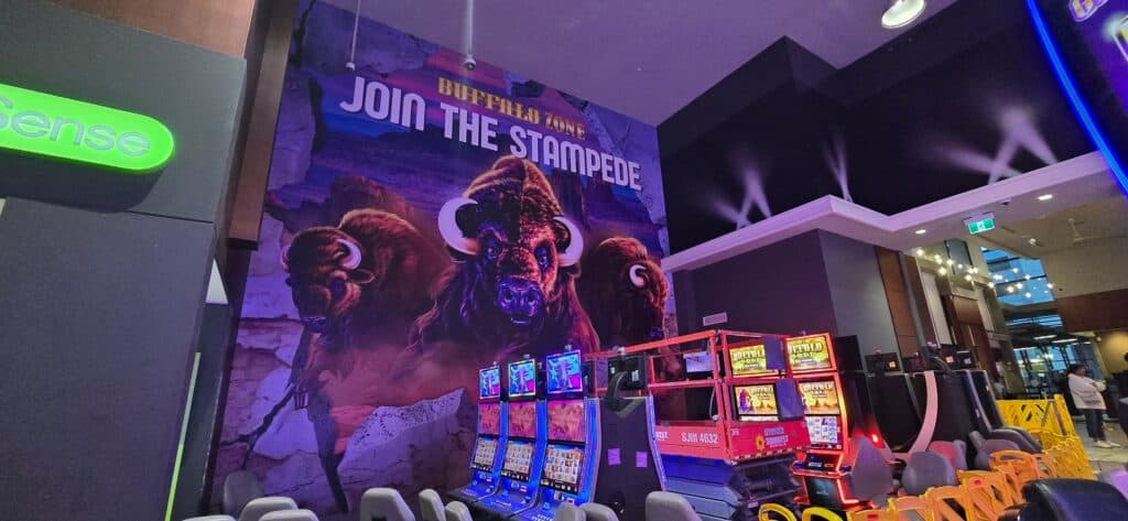 Modern sign pad and custom signage at Victoria location for branding and advertising.