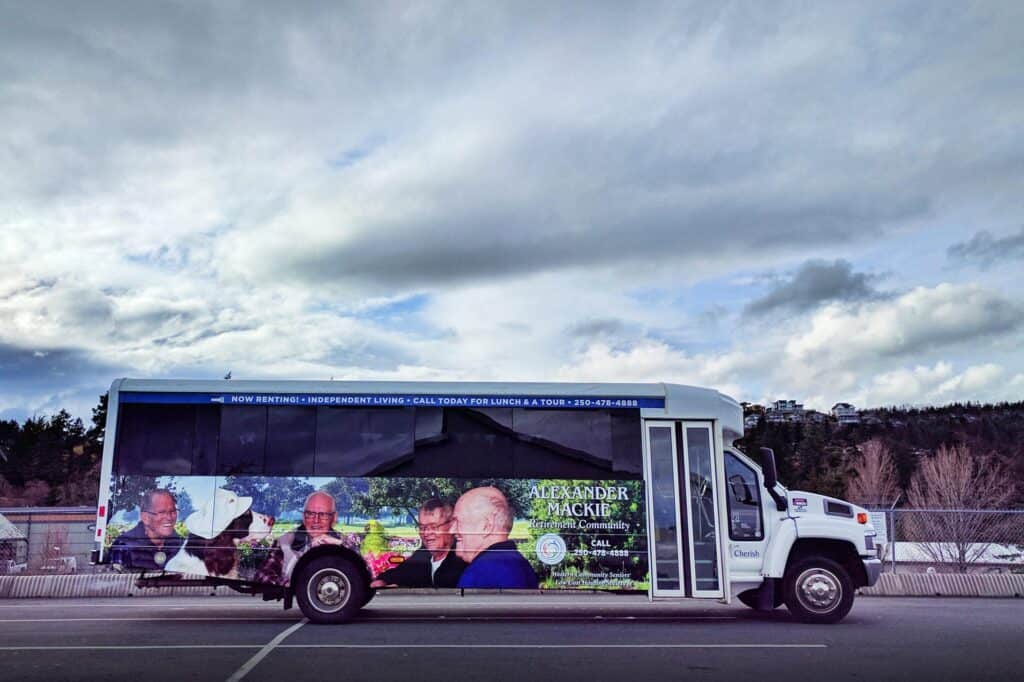 Custom vehicle wrap featuring a sign pad design in Victoria.