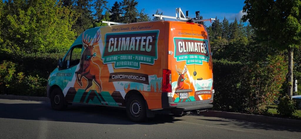 Custom vehicle wrap for Climatic Heating and Cooling services in Victoria.
