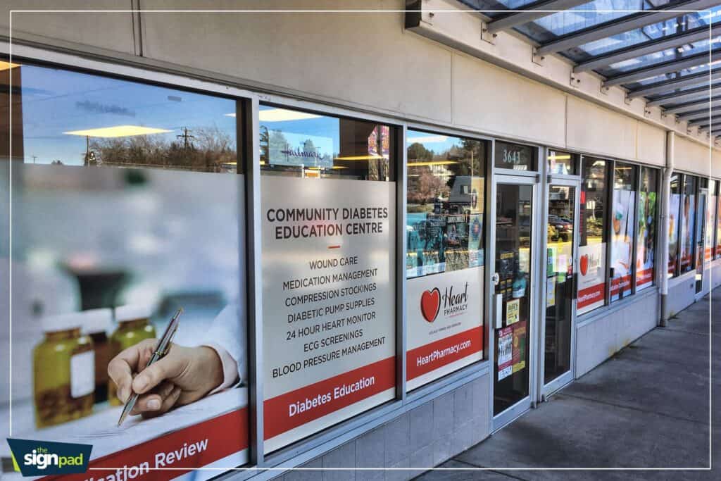 Community Diabetes Education Centre storefront window.