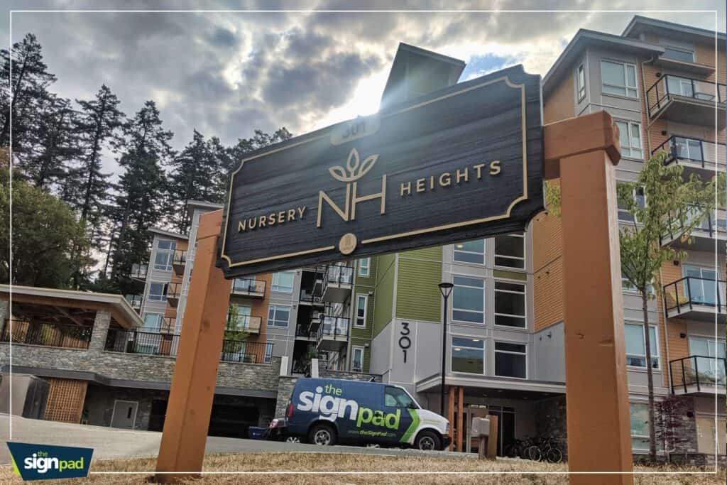 Sign Pad custom sign for Nursery Heights.