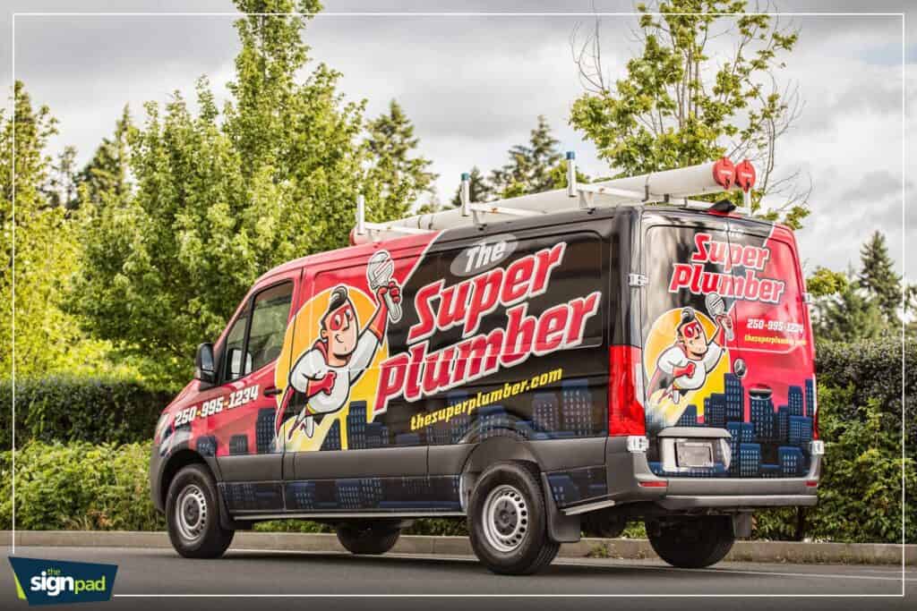 Vehicle wrap for The Super Plumber in Victoria.