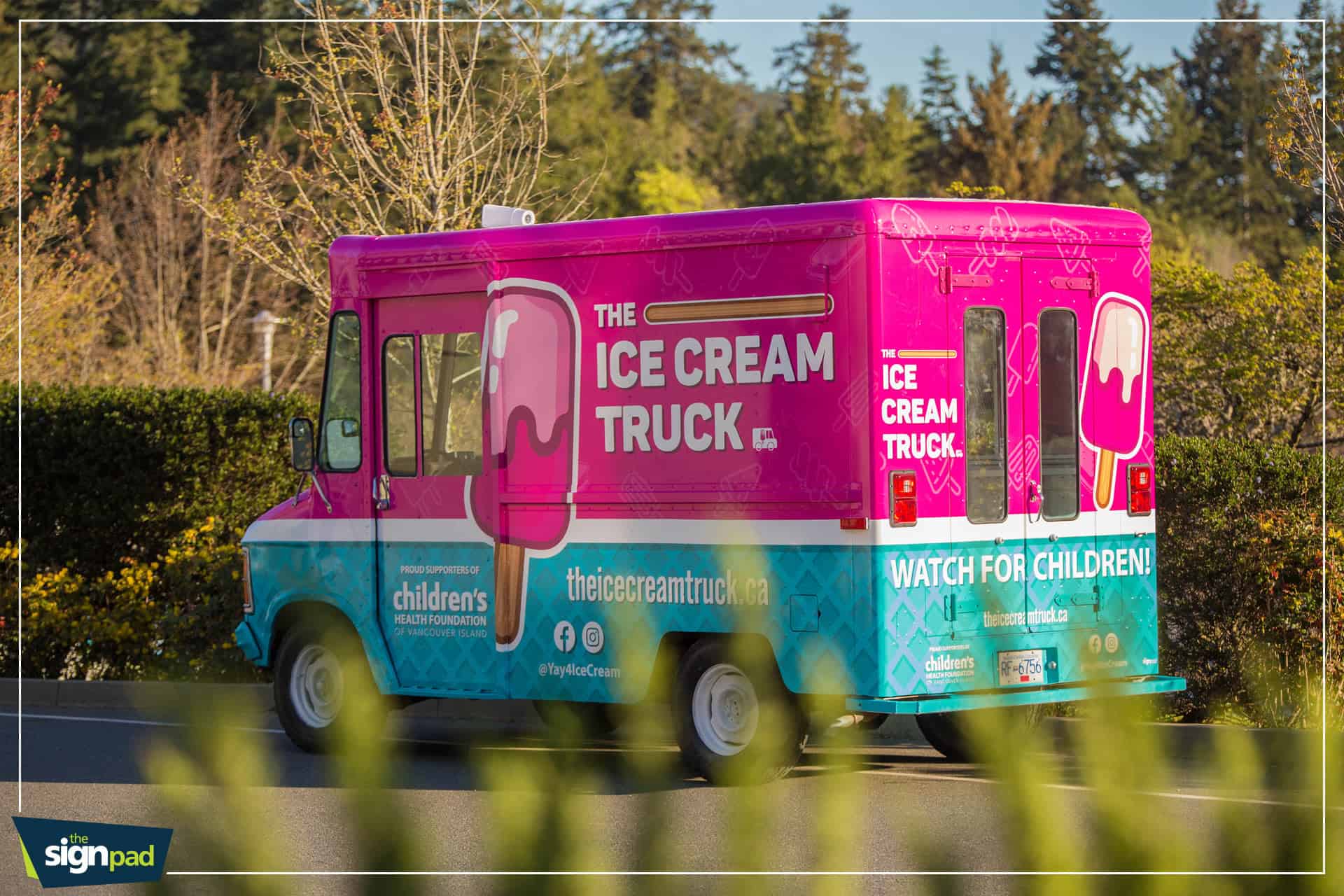 The Ice Cream Truck signage by The Sign Pad in Saanich BC