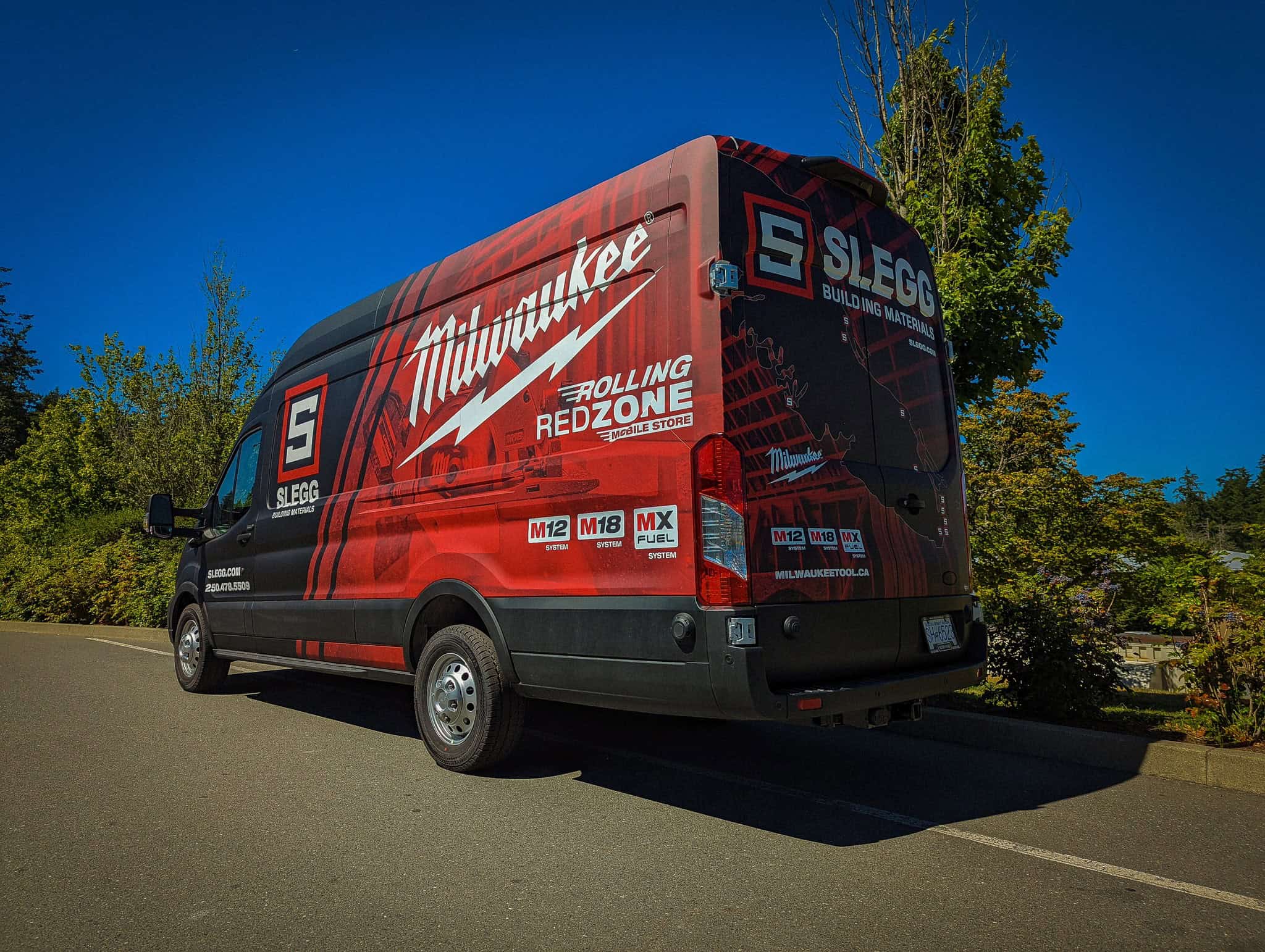 Milwaukee Rolling Red Zone signage by The Sign Pad in Langford BC