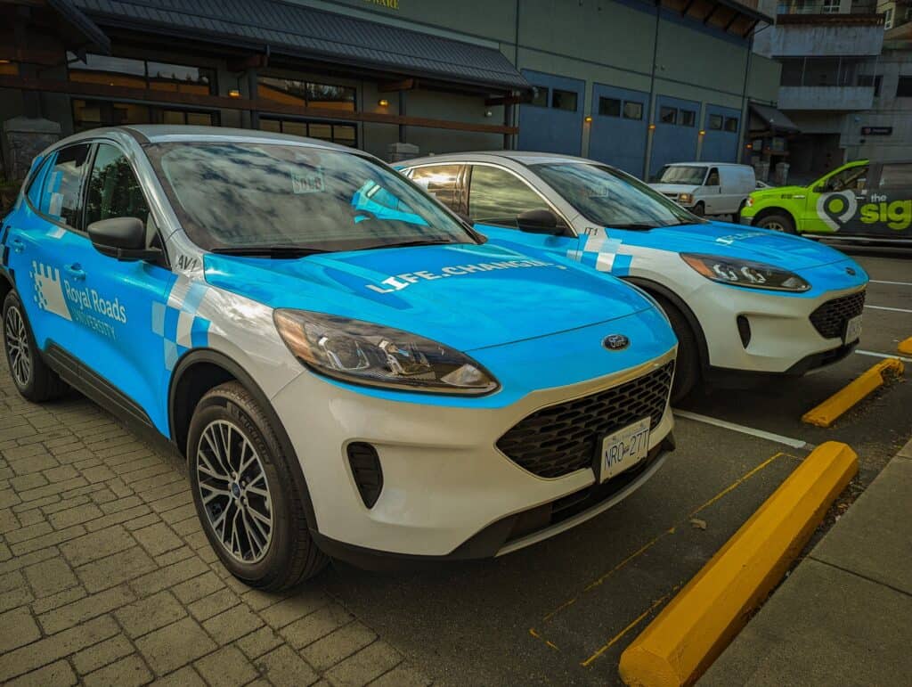 Ford Transit Custom vehicle with custom signage for The Sign Pad.