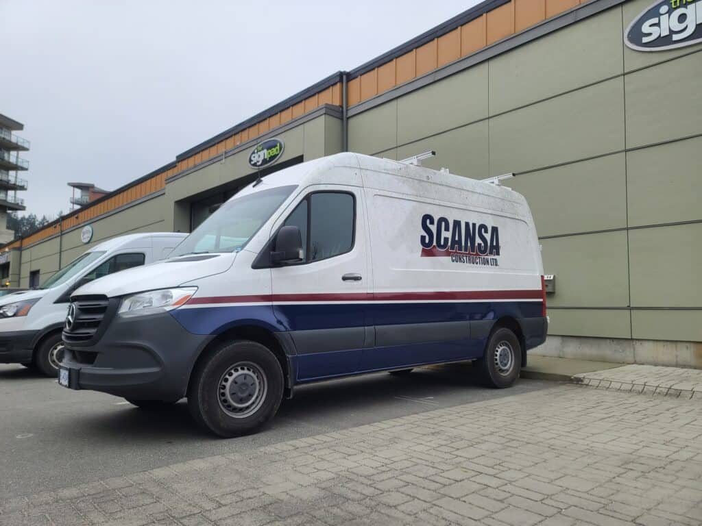 Scansa Delivery Van with Custom Signage.