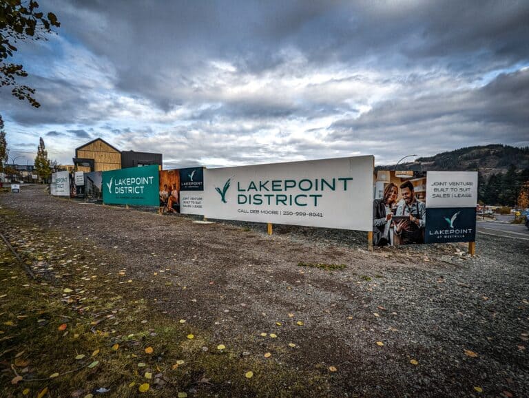 Custom signs and vehicle wraps for Lakepoint District in Victoria.
