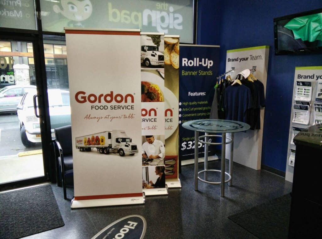 Custom Gordon Food Service Sign for Store Branding.