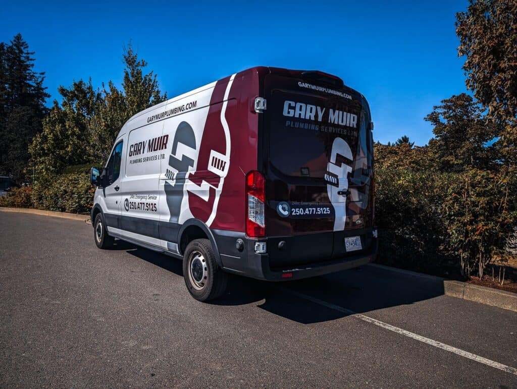 Custom vehicle wrap for Gary Muir Plumbing & Heating.