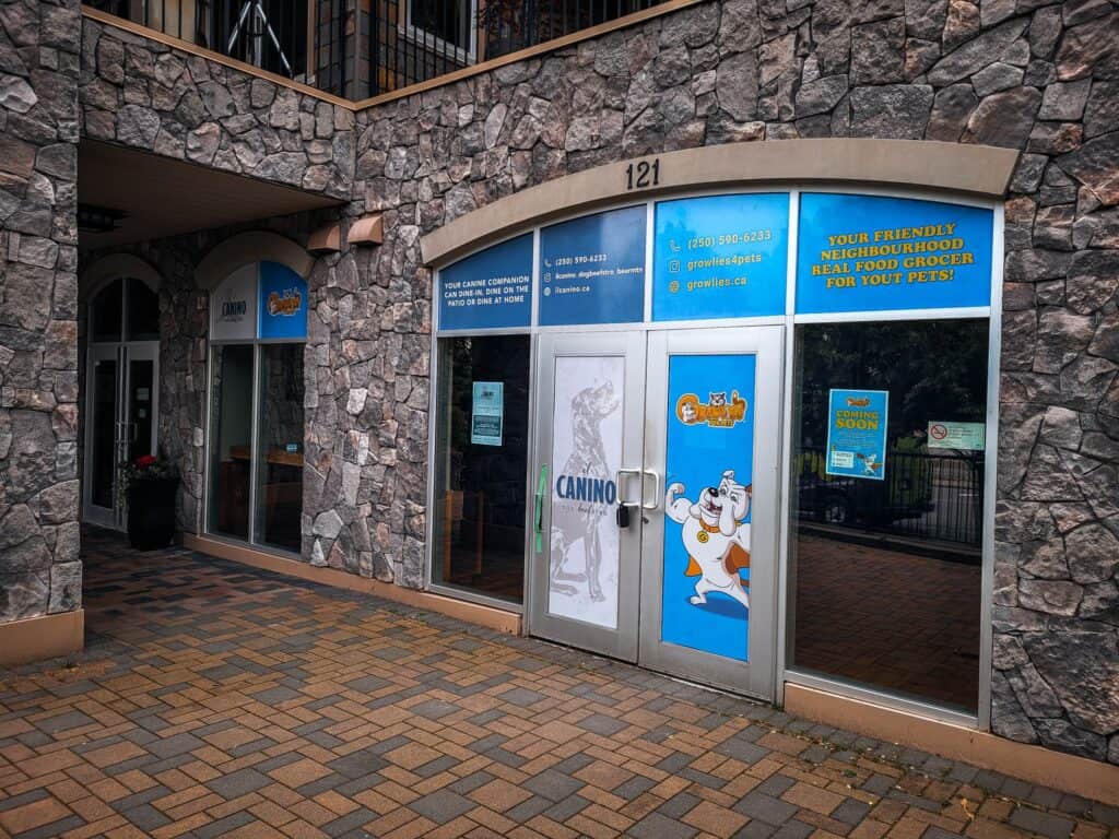 Custom pet store signs and window graphics in Victoria.