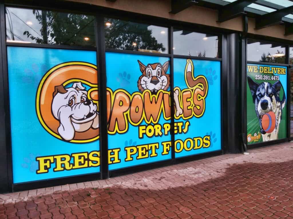 Browlie's Pet Food Sign.