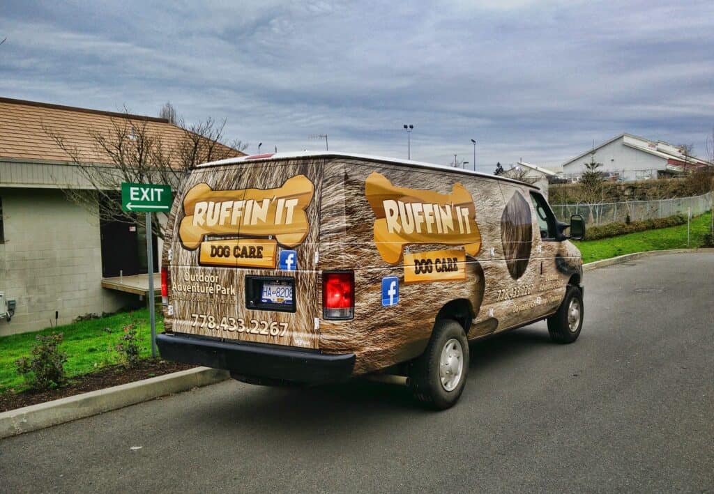 Ruffin It Dog Care Vehicle Wrap.