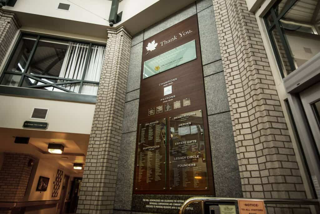 Thank You Sign with Maple Leaf Design for Local Business.