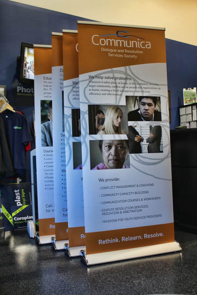 Custom sign display banner for The Sign Pad in Victoria.