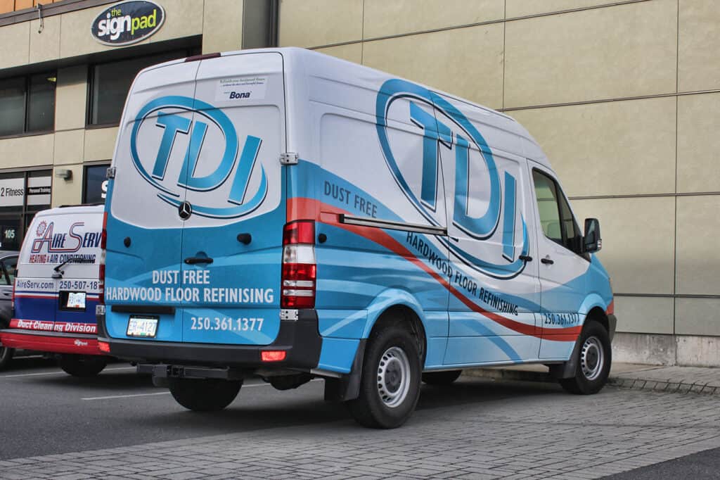 TDI branded vehicle wrap for advertising and branding.